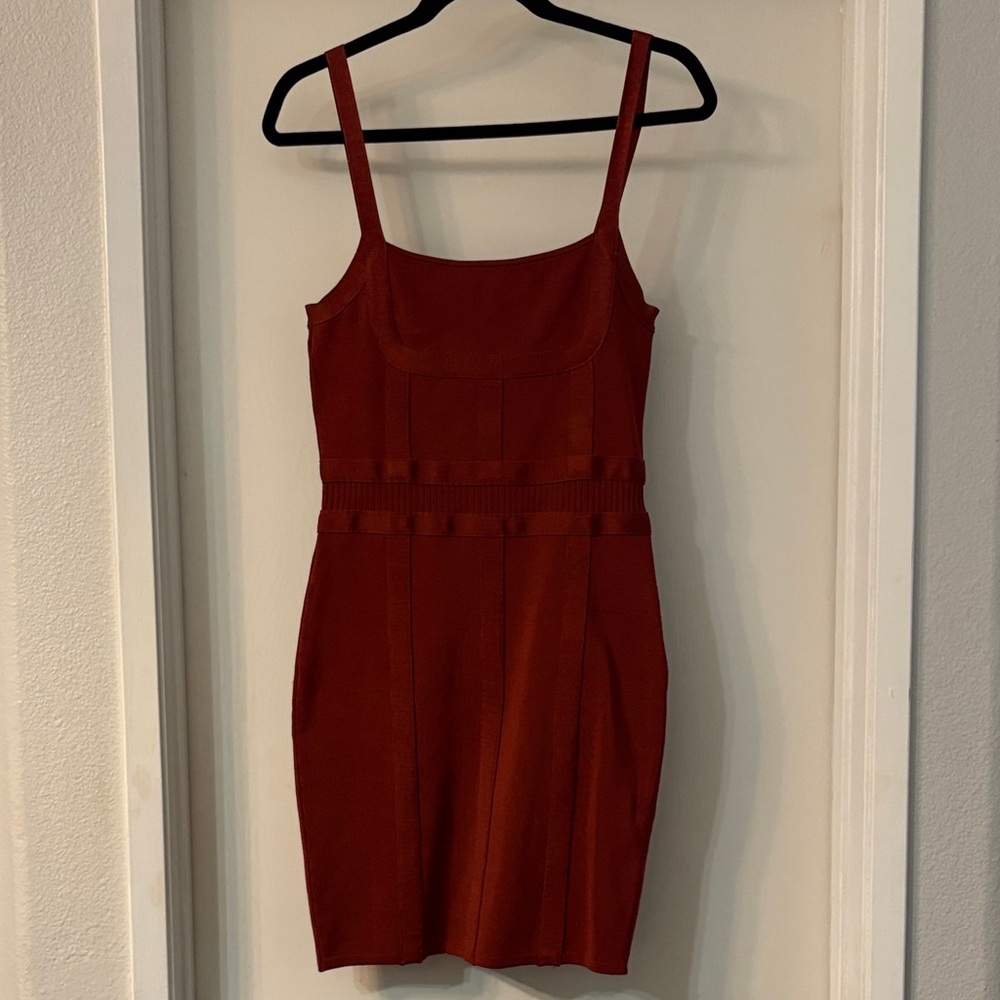 Guess Scarlet Square-Neck Mini Bodycon Dress